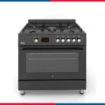 Purity Free Standing Gas Cooker 60*90 cm 5 Burners Black FRGG9050 BL