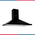 شفاط مطبخ إيكوماتيك هرمي 60 سم أسود قوة شفط 1000 م³/ساعة – ستانلس ستيل تركي - موديل - H610BKB