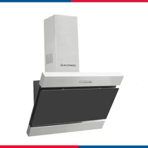 شفاط مطبخ إيكوماتيك مدمج 60 سم بتصميم مائل من الكريستال والفولاذ بقوة شفط 750 م³/الساعة - H6207FOB