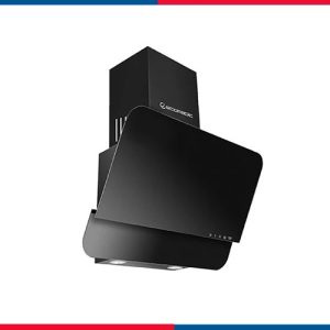 شفاط ديكوري مائل إيكوماتيك 60 سم كريستال أسود قوة شفط 1000 م³/ساعة – تحكم تاتش وريموت – H6210FAT