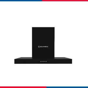 شفاط ديكوري إيكوماتيك 60 سم حرف T ستانلس ستيل – قوة شفط 750 م³/ساعة – فلتر معدني + كربون – H6307TBKB