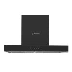 شفاط ديكوري إيكوماتيك 60 سم حرف T أسود – ريموت كنترول – قوة شفط 850 م³/ساعة – H6308TTBK - الصورة 2