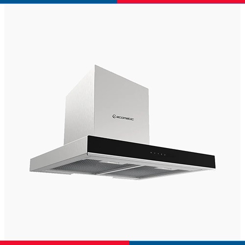 H6310TT 1 شفاط ديكوري إيكوماتيك – 60 سم حرف T فضي، قوة شفط 1000 م³/ساعة، 3 سرعات + ريموت + CleanAir - H6310TT - الصورة 1