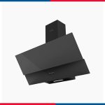 Ecomatic Decorative 90cm Slanted Kitchen Hood with Black Glass, 3 Speeds x 650 m³/h - H9106MRB