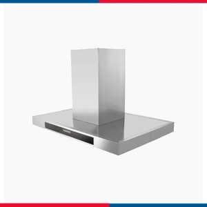 شفاط إيكوماتك جزيرة 90 سم – تصميم حرف T استانلس | ديجيتال وتحكم بالريموت - H910ITT