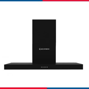 شفاط مطبخ حرف T إيكوماتيك مقاس 90 سم باللون الأسود – 3 سرعات – قوة شفط 1000 م³/س – موديل – H910TBKB