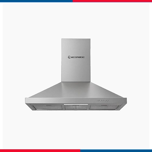 H9307B 1 شفاط مطبخ هرمي إيكوماتيك 90 سم ستانلس ستيل – قوة شفط 750 م³/س – H9307B - الصورة 1