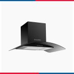 Ecomatic Digital Decorative 90cm Crystal Black x Stainless Steel Extractor Fan, 650 m³/h Extraction Power – Model H96GBK