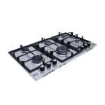 ⁦Purity 90cm Built-in Gas Hob – 6 Burners – Stainless Steel – Electronic Ignition – Model – HPT902S⁩ - الصورة ⁦2⁩