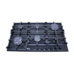 مسطح غاز بلت إن بيورتي غاز – 90 سم – 6 شعلات – عين ثلاثية – كريستال أسود – صمامات أمان - موديل - HPT904G - الصورة 2