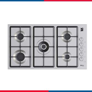 Purity 90cm Built-in Gas Hob – Stainless Steel – 5 Burners – Italian SABAF – Single Burner – Model HPT975S