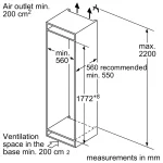 ثلاجة بوش بلت إن سيريس 6 – 254 لتر – فريزر سفلي – موديل - KIN86AF3M8 - الصورة 10