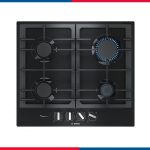Bosch Series 6 Built-in Gas Hob with 4 Burners - 60cm - Black - Model - PCP6A6B90