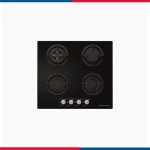 ايكوماتيك مسطح غاز 60 سم 4 شعلة زجاج اسود حوامل زهر S607ALC