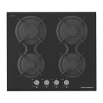 ⁦Ecomatic Built-in Gas Hob – 60cm – 4 Burners – Black Crystal – S617DC⁩ - الصورة ⁦2⁩