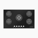 مسطح غاز إيكوماتيك بلت إن – 90 سم – 5 شعلات – كريستال أسود – موديل – S907RC - الصورة 2