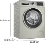 بوش غسالة فول اتوماتيك تحميل امامي 10 كيلو 1400 لفه لون سيلفر WGA254AXEG - الصورة 5