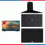 Purity Built-in Set consisting of a 5-burner hob HPT911 MAT BL + a 90cm gas oven with gas grill OPT903GG + a 90cm pyramid extractor hood ETO PRO PLUS BL