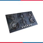 مسطح غاز كتشن لاين 90 سم – 6 عيون غاز – اسود – شبك زهر – اشعال ذاتي + أمان - موديل - J6020BK