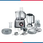 Bosch MultiTalent 8 Food Processor, 1250W, Black and Stainless Steel - MC812M844