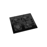 Kitchen Line Built-in Gas Hob, 4 Burners, 60cm, Black, SC205 - Image 2