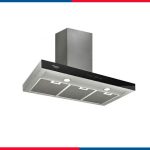 Turboline Stilo Glass 90cm T-Shaped Kitchen Extractor – 4 Speeds with Touch Control