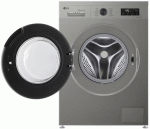 ⁦LG غسالة تحميل امامي 9 كجم، 1400 دورة في الدقيقة، فضي بلاتيني، موديل F4Y2VYGYP واي فاي⁩ - الصورة ⁦3⁩