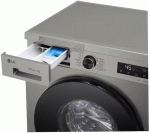 ⁦LG غسالة تحميل امامي 9 كجم، 1400 دورة في الدقيقة، فضي بلاتيني، موديل F4Y2VYGYP واي فاي⁩ - الصورة ⁦6⁩