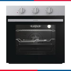 فرن بلت إن غاز جورينيا 60 سم - 55 لتر - ستانلس ستيل - أمان كامل وشواية - نظام تبريد ديناميكي للفرن - BOG62200XK