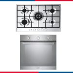 مجموعة البا تتكون من مسطح غاز بلت إن إلبا 75 سم – 5 شعلات ELIO75-545L + فرن غاز بلت إن 60 سم سعة 62 لتر من إلبا الإيطالية - AL6XLXFG