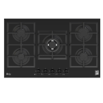 ⁦طقم بلت إن 90سم بيورتي التركي مكون من شفاط مطبخ هرمي ETO PRO PLUS BL 90 cm+مسطح زجاجي 5شعلة HPT913G+فرن غاز شواية غاز OPT903GG⁩ - الصورة ⁦4⁩