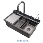 ⁦حوض مطبخ كورجي (KorEgy) بيورتي إستانليس 304 – موديل PK 850 SM DBL – مقاس 85×45 سم⁩ - الصورة ⁦2⁩