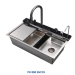 حوض مطبخ كورجي (KorEgy) بيورتي ستانليس 304 – موديل PK 800 SM DS – مقاس 80×45 سم - الصورة 2