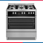 PF9060SGI-03PRبوتجاز غاز سيمفر، 5 شعلة، 90 سم، ديجيتال، حامل اواني زهر،فضي