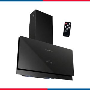 شفاط إيكوماتك 90 سم – كريستال أسود | باللمس وتحكم بالريموت - H9310RSBKT