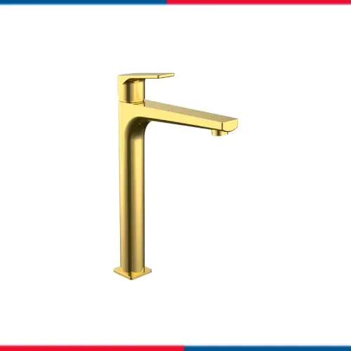 حنفيه23 خلاط حوض ازورى طويل ذهبى لامع PU156845508 - الصورة 1