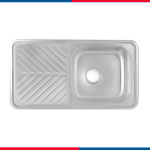 حوض مطبخ من هانز سيسو – ستانلس ستيل  – مقاس 87×48 سم –  موديل - Hans CICO USS 870
