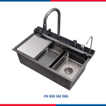 حوض مطبخ كورجي (KorEgy) بيورتي إستانليس 304 – موديل PK 850 SM DBL – مقاس 85×45 سم