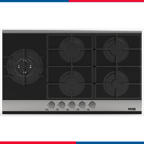 مسطح هانز بلت إن 90 سم غاز – 5 شعلات ساباف إيطالية – موديل – 9210-L