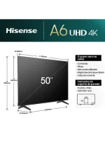 ⁦هايسنس شاشه-50 بوصه-سمارت-UHD-H-50A6N⁩ - الصورة ⁦4⁩