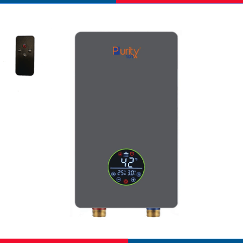 P101-13KW-GREY-بيورتي سخان مياه- فوري كهربائي 13- كيلو وات -ديجيتال- لون رمادي